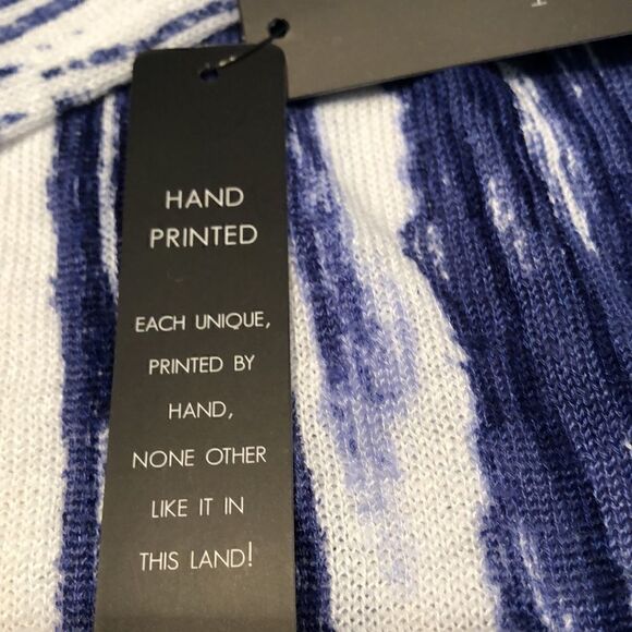 NIC + ZOE Sail Away sweater, printed by hand, 3/4 sleeve, ties in back. Cute - Picture 6 of 9